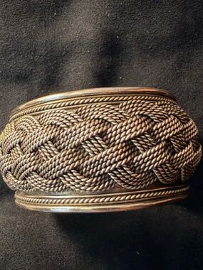 Silver Celtic Braid Cuff Bracelet
